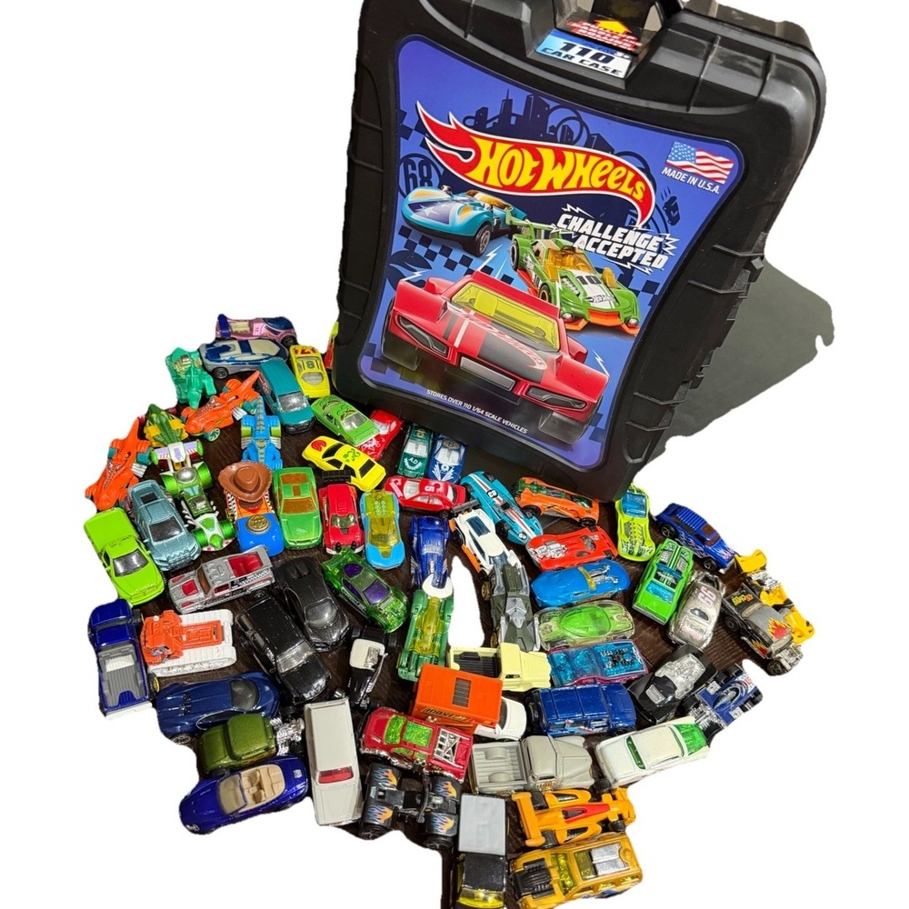Hot Wheels Matchbox Cars 60pcs With Case Toy Cars Vintage